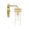 Designers Fountain Sky Fall 8 in. 1-Light Brushed Gold Wall Sconce Light with Etched Fluted Glass Shade for Bathrooms D311C-WS-BG - alternate 4